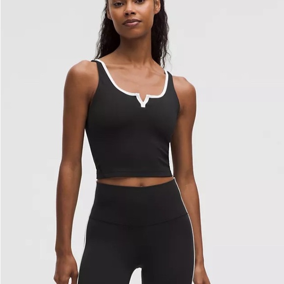 lululemon Align Notched Neck Tank Top with White Trim - Picture 2 of 3